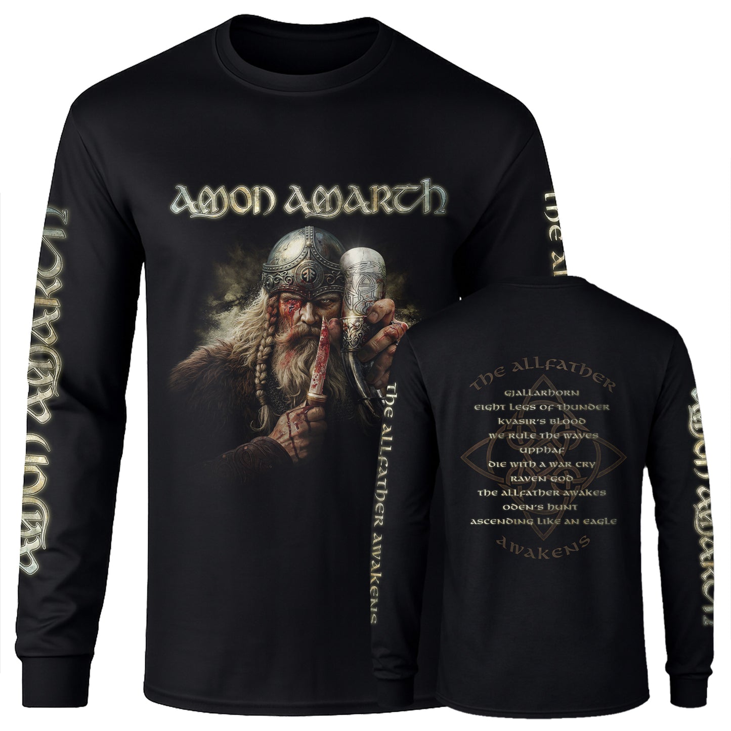 AMON AMARTH The Allfather Awakens Long Sleeve & Exclusive Golden Hall Vinyl Bundle