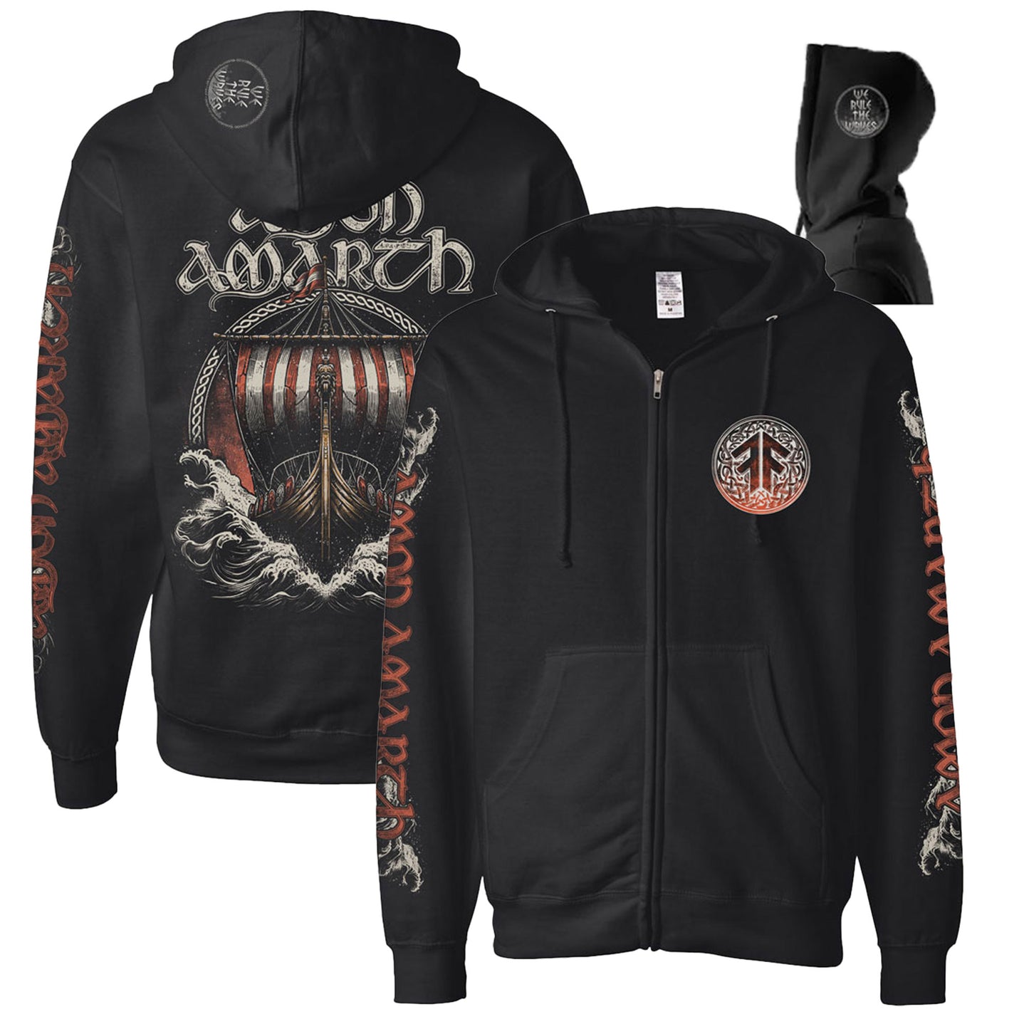 AMON AMARTH We Rule The Waves 2026 Tour Zip Hoodie