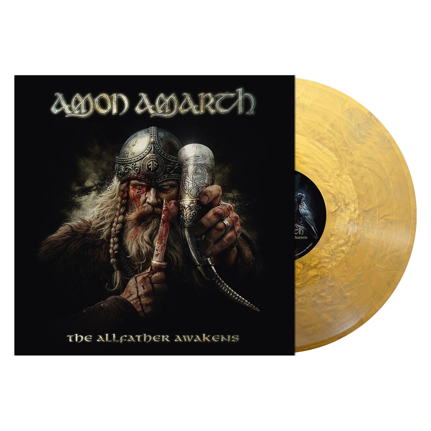 AMON AMARTH The Allfather Awakens Long Sleeve & Exclusive Golden Hall Vinyl Bundle