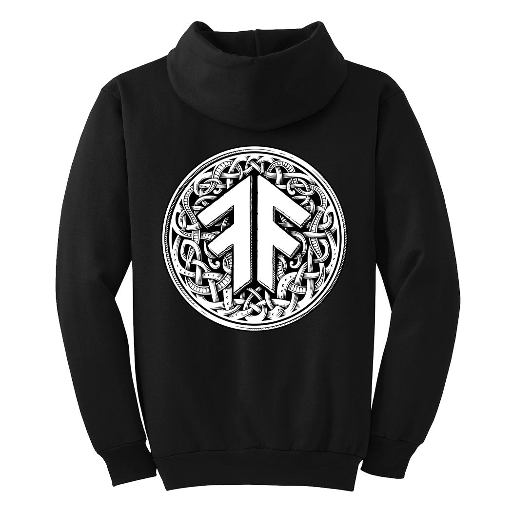 L.B.M. 1911 Felpa Con Cappuccio Nera Con Logo Felpa Con Cappuccio Nera Con Logo Saldi | Abbigliamento